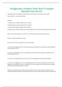 Straighterline Chemistry Final- Deck 5 Complete Questions And Answers