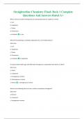 Straighterline Chemistry Final- Deck 1 Complete Questions And Answers Rated A+