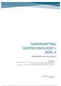 Gentechnologie I deel II, BCBT 