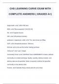 CHS LEARNING CURVE EXAM WITH  COMPLETE ANSWERS { GRADED A+} 