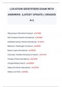 LOCATION IDENTIFIERS EXAM WITH  ANSWERS |LATEST UPDATE { GRADED  A+} 