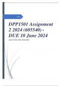 DPP1501 Assignment 2 2024 (605540) - DUE 10 June 2024