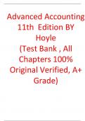 Test Bank For Advanced Accounting 11th Edition By Hoyle 