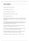 CDC A4N051 Complete Questions An 100% Verified Guaranteed Answers Graded A+.