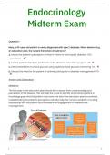 Endocrinology Midterm Exam GRADED A+