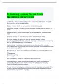 IL Leasing License Terms Exam Questions and Answers 2024