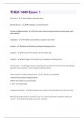 THEA 1440 Exam 1 Questions and Answers