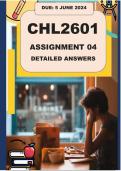 CHL2601 ASSIGNMENT 4 DETAILED ANSWERS YEAR MODULE 2024 ---DUE 5 JUNE 2024