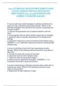 2024 ATI MENTAL HEALTH PROCTORED EXAM  LATEST VERSION-MENTAL HEALTH ATI  PROCTORED 2023-2024 QUESTIONS AND  CORRECT ANSWERS AGRADE.