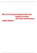 xam (elaborations) WGU C214 OA Financial Management Retake Exam Questions and Answers (2022/2023) (Verified Answers) ALREADY GRADED A 