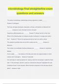 microbiology final straighterline exam questions and answers