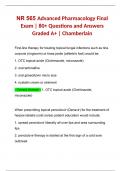 NR 565 Advanced Pharmacology Final Exam | 80+ Questions and Answers Graded A+ | Chamberlain