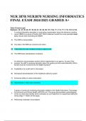 NUR 3870| NUR3870 NURSING INFORMATICS FINAL EXAM 2024/2025 GRADED A+.