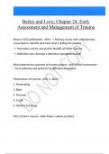 Bailey and Love, Chapter 24, Early Assessment and Management of Trauma Questions And Answers Latest |Update| Verified Answers 