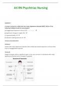 Ati RN Psychtriac Nursing questions with answers