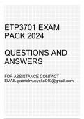 ETP3702 Exam pack 2024(Questions and answers)