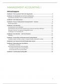 Samenvatting Management Accounting 1 - Schakeltraject Accountancy & Controlling