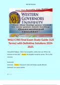 WGU C785 Final Exam Study Guide (125 Terms) with Definitive Solutions 2024-2025.