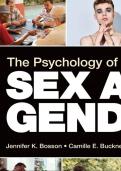 TEST BANK For The Psychology of Sex and Gender Second Edition by Jennifer K. Bosson 