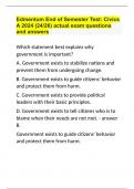 Edmentum End of Semester Test: Civics A 2023 (24/26) actual exam questions and answers