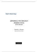 Download the official test bank for Abnormal Psychology Perspectives,Dozois,5e