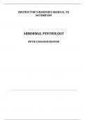 Official© Solutions Manual for Abnormal Psychology,Davison,5th Canadian edition