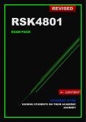 RSK4801 Revised Exam Pack (2024)