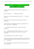 BIOL 4103 Certification Exam Questions  and CORRECT Answers