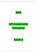  NGN ATI LEADERSHIP PROCTORED EXAM 3 WITH RATIONALE 2024