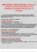 ATI MED SURG EXAM 2023 2024 ACTUAL EXAM QUESTIONS AND ANSWERS UPDATED MED SURG HESI VERSION 1 2023-2024 MED SURG HESI VERSIONS ATI MED SURG/ATI MED SURG EXAM TEST BANK QUESTIONS WITH VERIFIED CORRECT ANSWERS/A  GRADE/2023
