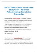 Bundle for NR 507 (NR507) Week 6, Week 7 & Week 8 | Exam Study Questions and Answers Graded A+ | Advanced Pathophysiology Exam Latest 2025 Guide | Chamberlain