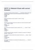 CETP 1.0 Module 8 Exam with correct Answers 2024- Graded A