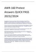 AWR-160 Pretest  Answers QUICK PASS  2023//2024