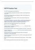 CETP Practice Test with correct Answers