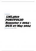 LML4810 PORTFOLIO Semester 1 2024