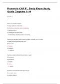 Prometric CNA FL Study Exam Study Guide Chapters 1-10.