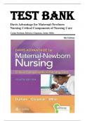 Test Bank for Maternal-Newborn Nursing: The Critical Components of Nursing Care, 4th Edition, Roberta Durham, Linda Chapman ISBN 9781719645737 Chapter 1-19 | Complete Guide A+