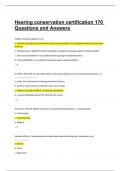 Hearing conservation certification 170 Questions and Answers.