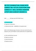 OB TEST EXAM(ACTUAL EXAM) WITH CORRECT 80+ ACTUAL QUESTIONS AND CORRECTLY  WELL DEFINED ANSWERS LATEST 2024 ALREADY GRADED A+ 