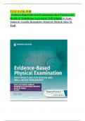 TEST BANK FOR Evidence-Based Physical Examination Best Practices for Health & Well-Being Assessment 2nd Edition