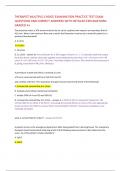 THERAPIST MULTIPLE-CHOICE EXAMINATION PRACTICE TEST EXAM  QUESTIONS AND CORRECT ANSWERS WITH DETAILED EXPLANATIONS  GRADED A+ The physician orders a 35% aerosol mask to be set up for a patient who requires an inspiratory flow of  42 L/min. What is the min