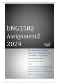 ENG1502 ASSESSMENT 2 DUE 2024..for assistance please whatapp 0.7.2.5.3.5.1.7.6.4..This document includes questions and answers for assessment 2 Question 1 through Question 5.  ENG1502 Assignment 02- 2024    Question 1     1.1 The following words can post 