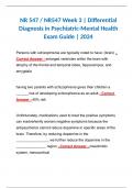 Bundle for NR 547 | NR547 Week 1, Week 2 & Week 3 | Differential Diagnosis in Psychiatric-Mental Health Across Complete Study Guide | Chamberlain