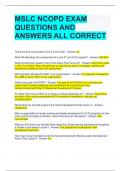 MSLC NCOPD EXAM QUESTIONS AND ANSWERS ALL CORRECT