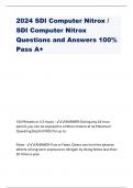 2024 SDI Computer Nitrox / SDI Computer Nitrox Questions and Answers 100% Pass A+