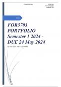 FOR3703 PORTFOLIO Semester 1 2024 - DUE 24 May 2024