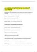 ACSM EXAM WITH 100% CORRECT ANSWERS