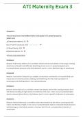 ATI Maternity Exam 3 questions with rationale