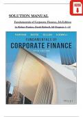 Parrino/Kidwell, Fundamentals of Corporate Finance, 5th Edition Solution Manual, Complete Chapters 1 - 21, Verified Latest Version 