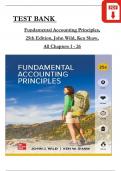 Test Bank Fundamental Accounting Principles, 25th Edition John Wild & Ken Shaw, All Chapters 1 to 26, Complete 